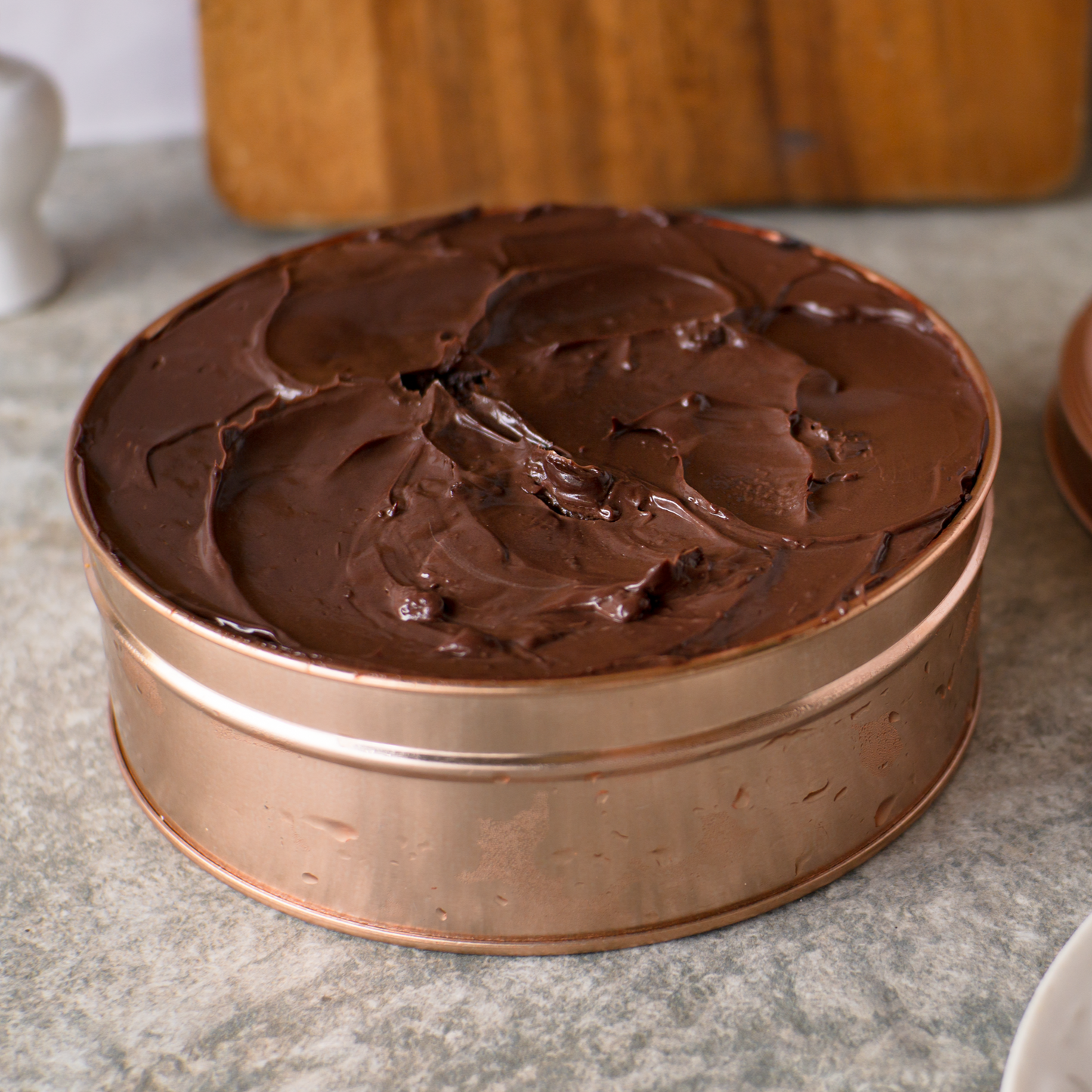 No Sugar Added Chocolate Cake in Tin Can